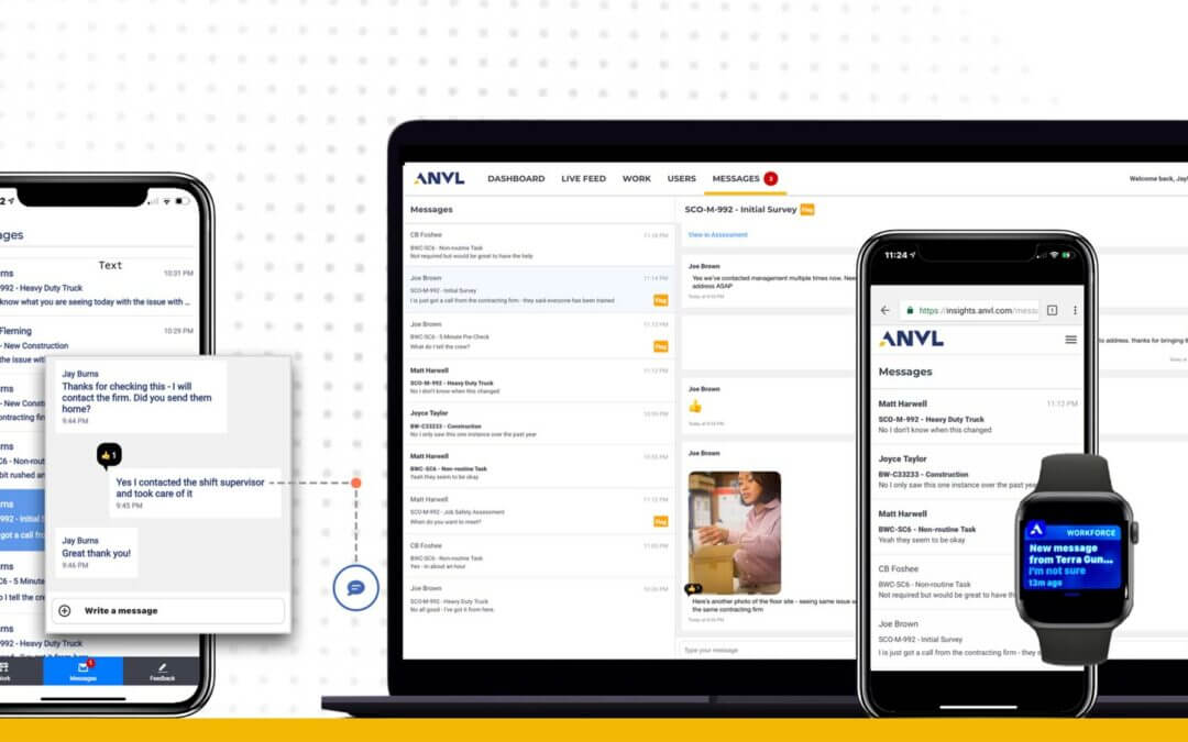 New In-App Messaging Feature for Anvl Improves Real-Time Communication Between Frontline Workers and Managers.